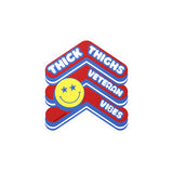 Thick Thighs Veteran Vibes | Military Veteran Vinyl Sticker | eReader Laptop Decal | Tactical | Roommate Retirement Gift | Luggage Suitcase Gear Stickers | Feminist