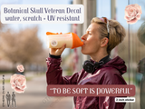 Unveil the essence of strength and grace with our Veteran Botanical Skull Decal, inspired by the elegance of Edgar Allan Poe and tailored for the resilient women who've served in the military. Embrace the mantra that to be soft is powerful with this uniquely crafted laptop decal