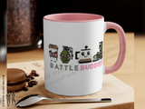 Introducing our EOD Coffee Mug, a delightful tribute to the brave military women, female army veterans and the supporters of those who have served our country. This handmade mug, featuring a charming army camo design inspired by 90s video game aesthetics, is not just a drinkware but a statement piece for those who proudly hold their DD214. Whether you're searching for a perfect roommate gift, a heartfelt farewell token, or a unique Air Force retirement gift, this mug is the epitome of cute and courageous.
