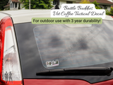 Elevate your gear with our Battle Buddies EOD Vet Coffee Tactical Decal, a pixelated retro arcade-inspired masterpiece that pays homage to the strength and resilience of women in the military. Perfect for laptops, e-readers, luggage, and more, this vinyl sticker is a dynamic blend of patriotism and style.