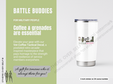 Elevate your gear with our Battle Buddies EOD Vet Coffee Tactical Decal, a pixelated retro arcade-inspired masterpiece that pays homage to the strength and resilience of women in the military. Perfect for laptops, e-readers, luggage, and more, this vinyl sticker is a dynamic blend of patriotism and style.