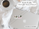 Elevate your gear with our Battle Buddies EOD Vet Coffee Tactical Decal, a pixelated retro arcade-inspired masterpiece that pays homage to the strength and resilience of women in the military. Perfect for laptops, e-readers, luggage, and more, this vinyl sticker is a dynamic blend of patriotism and style.
