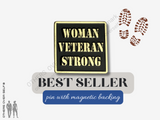 Show your strength and pride with our Magnetic Clasp Sweater Pin – a custom-designed masterpiece celebrating the resilience of Woman Veterans. This bold accessory not only adds a touch of military flair to your attire but also serves as a powerful statement of strength and honor. A perfect retirement gift for the brave military women in your life, this pin is a unique way to show appreciation.