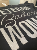 Woman Badass Veteran Metallic- Ladies Scoop Neck Tee