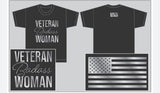 Woman Badass Veteran Metallic- Ladies Scoop Neck Tee