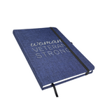 Woman Veteran Strong Heathered Journal