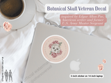 Unveil the essence of strength and grace with our Veteran Botanical Skull Decal, inspired by the elegance of Edgar Allan Poe and tailored for the resilient women who've served in the military. Embrace the mantra that to be soft is powerful with this uniquely crafted laptop decal