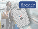 Introducing our exquisite Luggage Tags Female Veteran edition – the perfect retirement gift for military women who embark on new journeys! Elevate your travel essentials with this classy and durable accessory, designed to accompany you on all your adventures. 