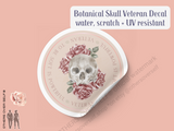 Gift this exquisite piece to a fellow veteran as a timeless military retirement keepsake, or let it become a personal emblem of your journey. Elevate your style with our Veteran Botanical Skull Decal – a tribute to the indomitable spirit of military women.