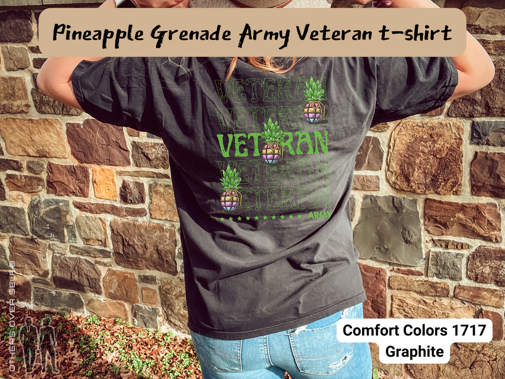 Introducing our handmade military t-shirt, a perfect fusion of style and tribute for both men and women who have fearlessly served our country. This vibrant and comfortable Comfort Colors® 1717 undershirt embodies the bold, modern, and playful spirit of the new generation of Army Veterans. Ideal for military retirement, Veterans Day, or adding a unique yet patriotic twist to your 4th of July ensemble, this shirt is a statement piece for those who've served with pride.